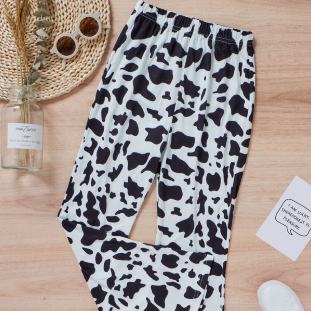 COWPRINT FLARE PANTS